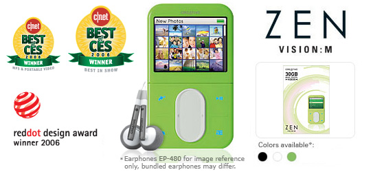 Creative ZEN Vision:M MP3 Player - 60GB